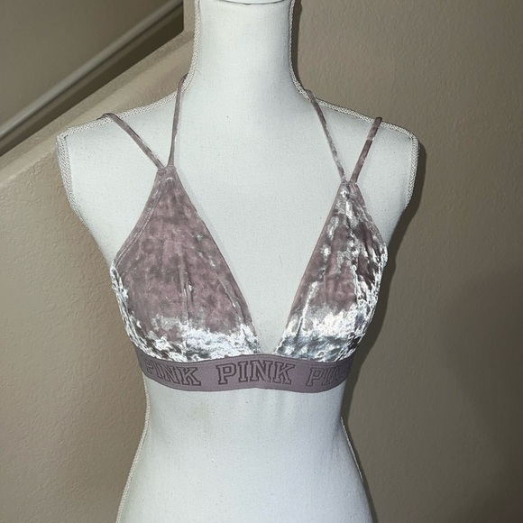 Pink by VS velvet bralette - Picture 1 of 4
